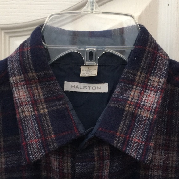 MEN’S Halston wool shirt large - Picture 6 of 11